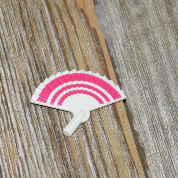 PINK WHITE HAND FAN Playmobil 4165 Princess Wedding Advent Calendar 2011 * - Picture 1 of 5